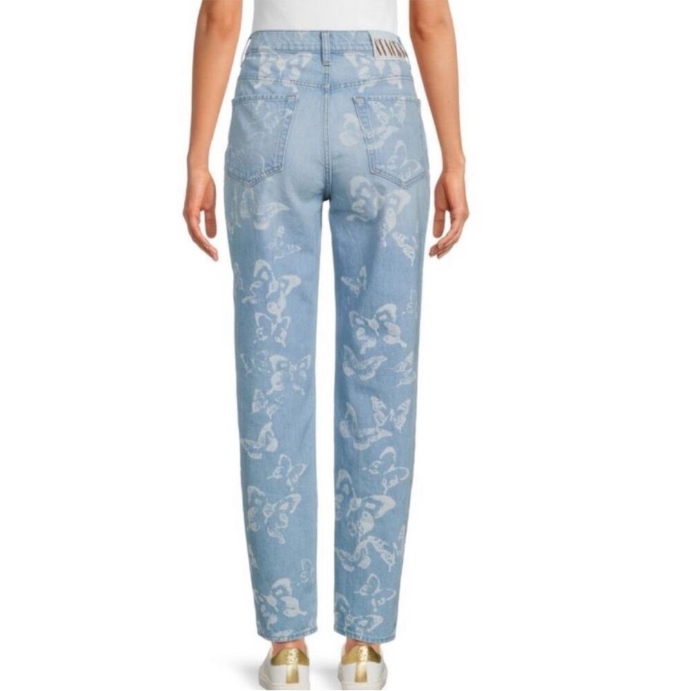 Mother Snack’s Twizzy Butterflyy Light Blue Floral Women's Jeans - Picture 7 of 13